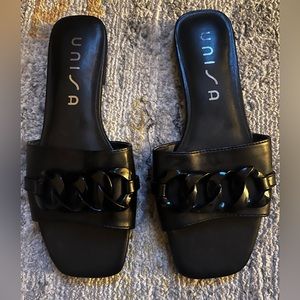 Unisa Black Sandals Size 6.5 Excellent Condition